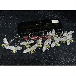 Брелок металлический (KY-811) пчела 12 шт/упаковка - фото 225454