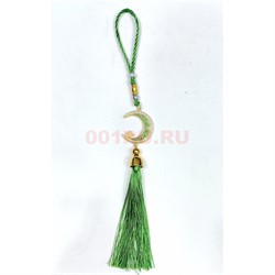 Амулет мусульманский (B-113) подвеска со стразами «полумесяц и звезда» 12 шт/упаковка - фото 225464