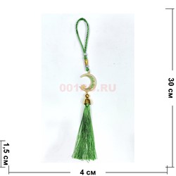 Амулет мусульманский (B-113) подвеска со стразами «полумесяц и звезда» 12 шт/упаковка - фото 225465