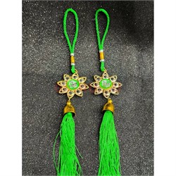 Подвеска мусульманская (G-42) с зелеными нитками 12 шт/упаковка - фото 225504