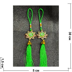 Подвеска мусульманская (G-42) с зелеными нитками 12 шт/упаковка - фото 225505