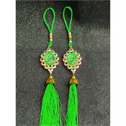 Подвеска мусульманская (G-43) с зелеными нитками 12 шт/упаковка - фото 225506