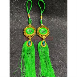 Подвеска мусульманская (G-44) с зелеными нитками 12 шт/упаковка - фото 225508