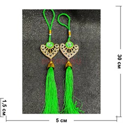 Подвеска мусульманская (G-45) с зелеными нитками 12 шт/упаковка - фото 225511