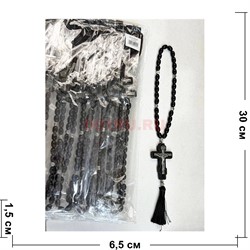 Четки средний размер (B-192E) с деревянным крестом 12 шт/упаковка - фото 225589