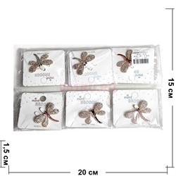 Брошь (B-140) металлическая Стрекоза со стразами 12 шт/упаковка - фото 225648