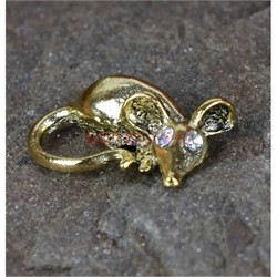 Мышка кошельковая Глаза бриллианты талисман - фото 225671