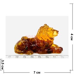 Лев из янтаря 7 см длина - фото 225675