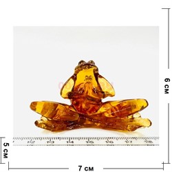 Лягушка из янтаря 7 см длина - фото 225683