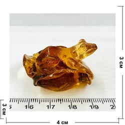 Лягушка на листике из янтаря - фото 225703