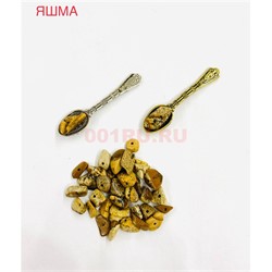 Амулет оберег Ложка яшма деревянная денежный кошельковый - фото 225754