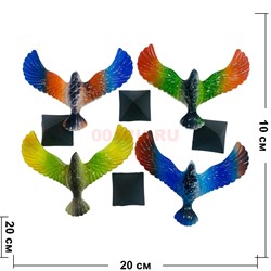 Орел на пирамиде крутящийся 20 см размах крыльев - фото 225820