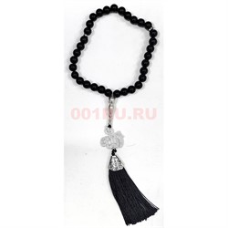 Четки мусульманские 33 бусины Аллах цвет черный 12 шт/упаковка - фото 225898