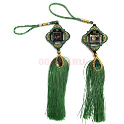 Подвеска мусульманская (G115) Кааба зеленая квадратная 12 шт/упаковка - фото 225914