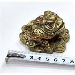 Жаба на монетах (KL-7) из полистоуна - фото 225953