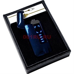 Зажигалка USB (21-37) двойной разряд электроимпульсная 2 цвета - фото 225966