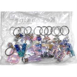 Брелок пластмассовый (IG-241) «буквы» 12 шт/упаковка - фото 226033