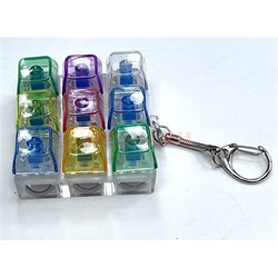 Брелок антистресс клавиатура кейкап 9 кнопок с подсветкой - фото 226054