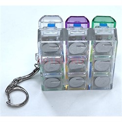 Брелок антистресс клавиатура кейкап 9 кнопок с подсветкой - фото 226056