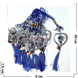 Амулет с присоской (G-307) Слоники сердце 12 шт/упаковка - фото 226061