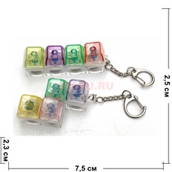 Клавиша кейкап брелок антистресс 4 шт светящаяся (формы в ассортименте) - фото 226101