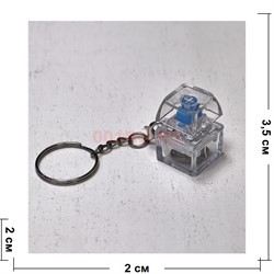 Брелок антистресс кейкап клавиша с подсветкой одинарная - фото 226109