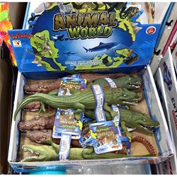Крокодил 2 цвета Animal World 25 см 12 шт/упаковка - фото 226508