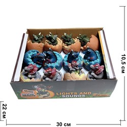 Игрушка Динозавры в яйце со звуком 12 шт/упаковка - фото 226587