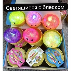 Антистресс Дамплинг светящиеся 12 шт/упаковка игрушка силиковая - фото 226694