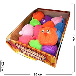 Игрушка Сова светящаяся силиконовая 12 шт/упаковка - фото 226730