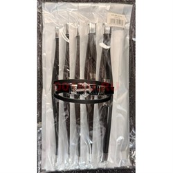 Браслет кожаный (BR-266) с крестами 12 шт/упаковка - фото 226864