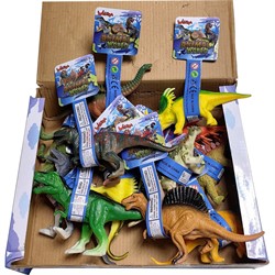 Динозавры из твердой пластмассы Animal World 12 шт/упаковка - фото 227609