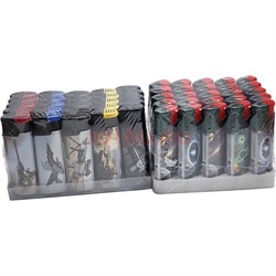 Зажигалка газовая турбо в ассортименте 50 шт/упаковка - фото 227679