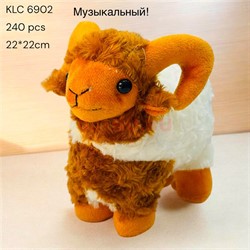 Игрушка музыкальная 22 см Козел Баран (6902) символ 2027 года - фото 228895