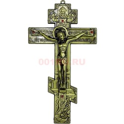 Крест металлический (вешается) 23 см цвет бронза - фото 229488