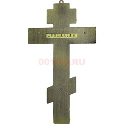 Крест металлический (вешается) 23 см цвет бронза - фото 229489