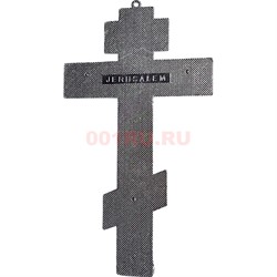 Крест металлический (вешается) 23 см цвет серебро - фото 229495