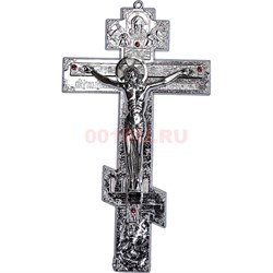 Крест металлический (вешается) 23 см цвет серебро - фото 229497