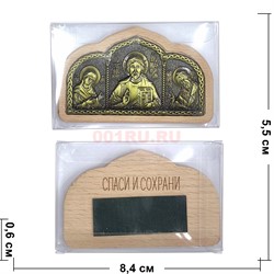 Иконка в машину (дерево, металл) на липучке цвет бронза 12 шт/упаковка - фото 229503