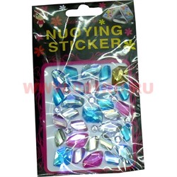 Стекло декоративное "NUOYING STICKER" микс цветов, цена за 12 шт/уп - фото 45887