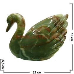Лебедь из оникса 16 см (8 дюймов) - фото 46553