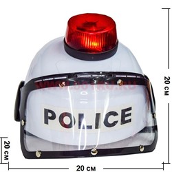 Шлем полицейского с мигалкой - фото 47120