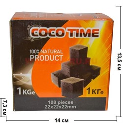 Уголь для кальяна Coco Time кокосовый 108 шт 1 кг - фото 51251
