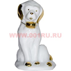 Белый фарфор Собака 12 см (60 шт/кор) символ 2018 года - фото 51267