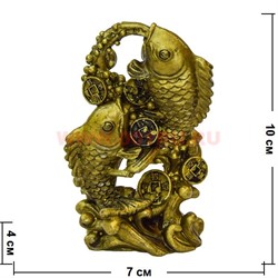 Статуэтка "Рыбы" сувенир из полистоуна 10 см высота - фото 51568