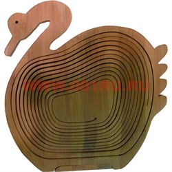 Фруктовница бамбуковая "Лебедь" большая - фото 53295