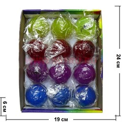 Светящиеся мячики из резины (светятся от удара) 24 шт/упаковка - фото 53412