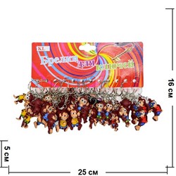 Брелок (KL-M10) обезьянка резиновая 120 шт/блок - фото 53696