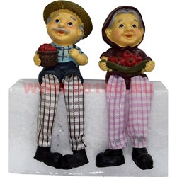 Фигурка с ножками (KL-372) Дед и Баба с ягодами цена за пару (60 шт/кор) - фото 55123