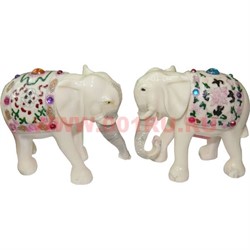 Нецке, Белая кость, 2 слона с опущенными хоботами (цена за пару) - фото 55293